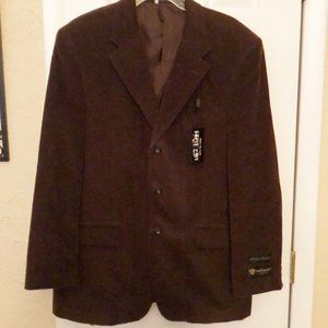 Jacket mens new size 42R cotton corduroy Metroclub